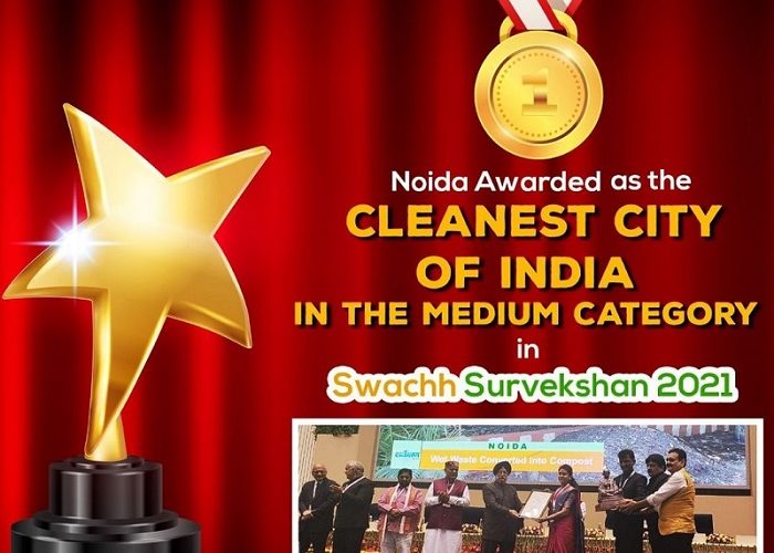 NOIDA RANKED INDIA’S CLEANEST MEDIUM CITY