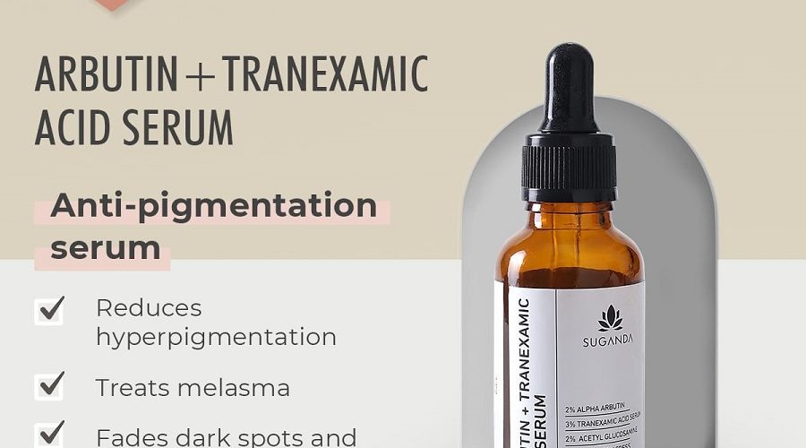 Suganda launches its new Arbutin and Tranexamic Serum for dull skin and to fight pigmentation