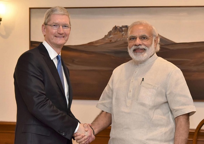 Apple CEO Tim Cook Meets with Indian Prime Minister Narendra Modi to Explore Growth Opportunities