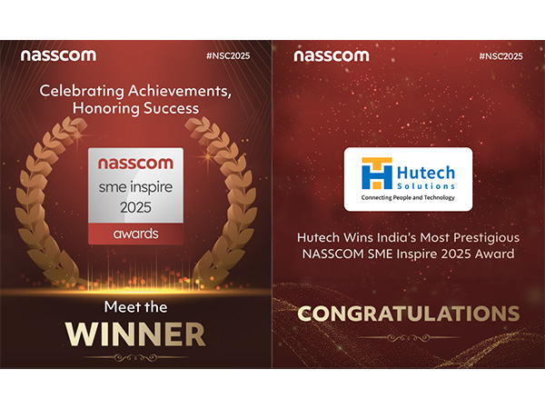 Hutech Solutions has been awarded the prestigious nasscom sme inspire award 2025!